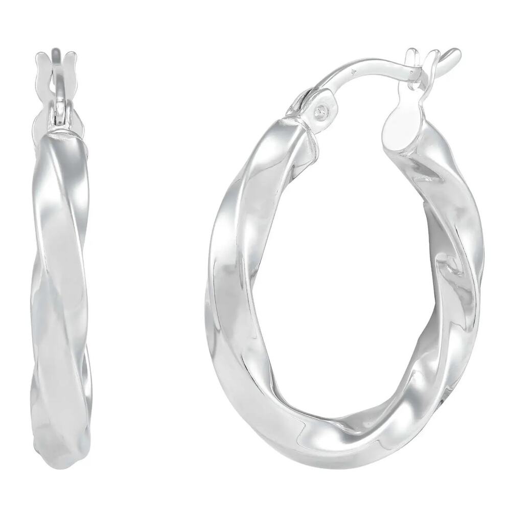 NWT Silpada Delicate Sterling Silver Hoop Earrings .5 Inch Everyday Sparkle